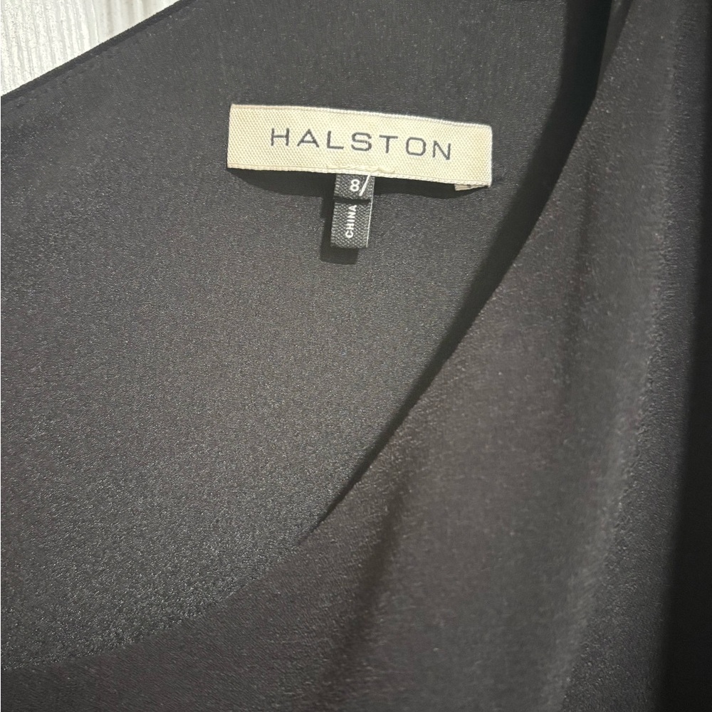 Halston Black One-Shoulder Mini Dress - Picture 4 of 4